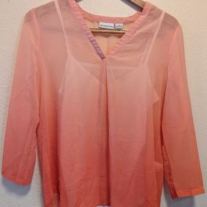 Women's Liz Claiborne layered blouse, size Small Tall